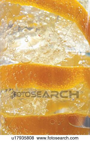 Stock Photo - Wet, Clear, Orange, Close-Up, Food And Drink. Fotosearch