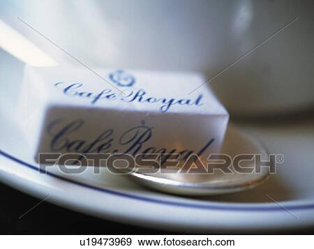 Stock Photo - Block Sugar and Tea Spoon, Close Up, Differential Focus. Fotosearch