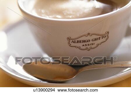 Picture - Close Up Image of a Cappuccino. Fotosearch