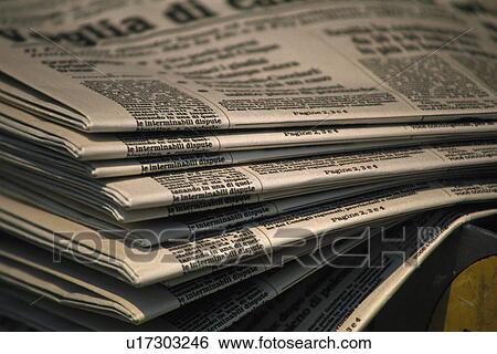 Close Up Image of Piled Newspaper, Close Up, Differential Focus View Large Photo Image Stock Photograph - Close Up Image of Piled Newspaper, Close Up, Differential Focus. Fotosearch