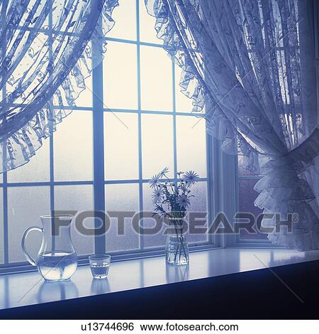 Flower and Pitcher that is at the Window, Toned Image, Soft Focus View Large Photo Image Stock Photograph - Flower and Pitcher that is at the Window, Toned Image, Soft Focus. Fotosearch