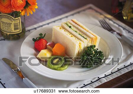 Stock Image - Sandwich, High Angle View. Fotosearch