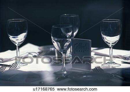 Table Setting in the Restaurant, High Angle View View Large Photo Image Stock Photography - Table Setting in the Restaurant, High Angle View. Fotosearch