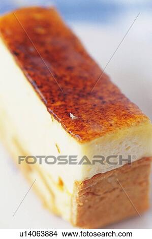 Picture - Cheese Cake on the Plate, Close Up. Fotosearch