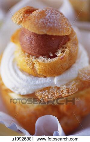 Cream Puff, Close Up View Large Photo Image Stock Image - Cream Puff, Close Up. Fotosearch