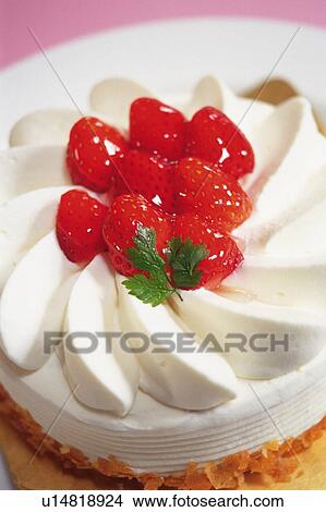 Picture - Decoration Cake on the Plate, High Angle View. Fotosearch