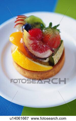 Fruit Cake on the Plate, Close Up View Large Photo Image Stock Photo - Fruit Cake on the Plate, Close Up. Fotosearch