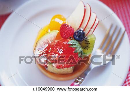 Fruit Cake on the Plate, High Angle View View Large Photo Image Stock Image - Fruit Cake on the Plate, High Angle View. Fotosearch