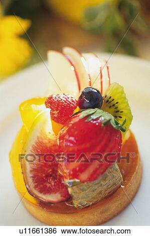 Fruit Cake on the Plate, High Angle View View Large Photo Image Stock Photograph - Fruit Cake on the Plate, High Angle View. Fotosearch