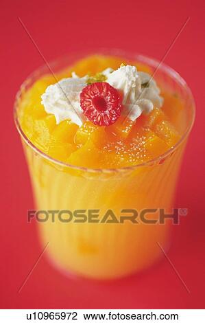 Stock Image - Fruit Dessert, High Angle View. Fotosearch