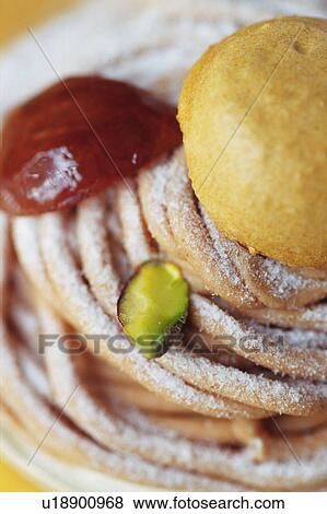Stock Photo - Marron Cake, Close Up. Fotosearch