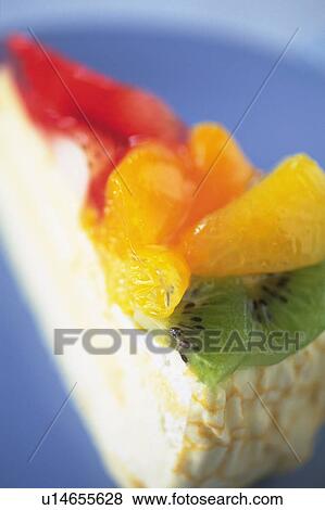 Stock Photo - Mille Feuille on the Plate, Close Up. Fotosearch