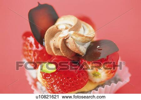 Strawberry Cake, Close Up View Large Photo Image Stock Image - Strawberry Cake, Close Up. Fotosearch