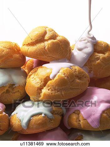 Stock Photo - Cream Puff, Close Up. Fotosearch
