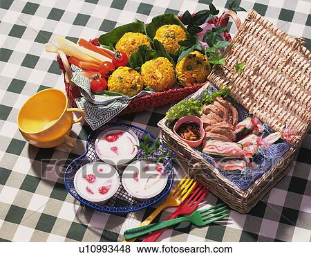 Lunch Box, High Angle View View Large Photo Image Stock Photo - Lunch Box, High Angle View. Fotosearch