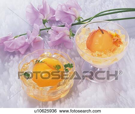 Stock Photograph - Orange Jelly, High Angle View. Fotosearch