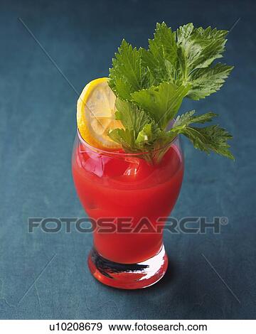 Cocktail, Bloody Mary, High Angle View View Large Photo Image Stock Photo - Cocktail, Bloody Mary, High Angle View. Fotosearch