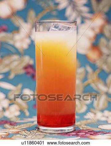 Stock Image - Cocktail, Campari Grapefruit, Front View, Differential Focus. Fotosearch