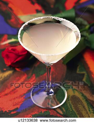 Stock Photo - Cocktail, Margarita, High Angle View, Differential Focus. Fotosearch