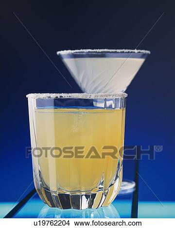 Picture - Cocktail, Salty Dog and Margarita, Front View. Fotosearch