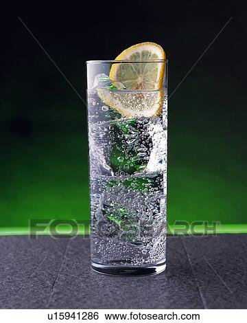 Stock Photograph - Cocktail, Tom Collins, Front View. Fotosearch
