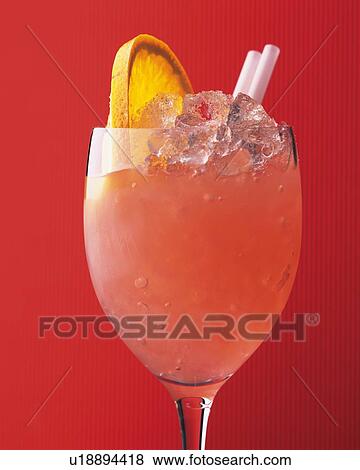 Stock Photo - Cocktail, Wine Cooler, Close Up. Fotosearch