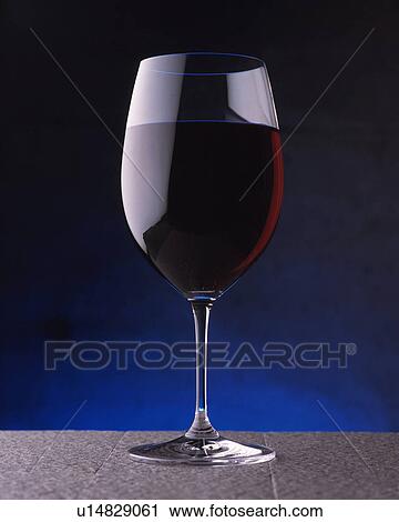 Stock Image - Red Wine, Front View. Fotosearch