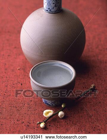Stock Image - Sake, High Angle View. Fotosearch