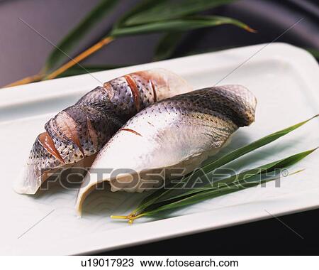 Kohada, hand shaped sushi View Large Photo Image Stock Image - Kohada, hand shaped sushi . Fotosearch
