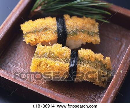 Komochi Konbu, hand-shaped sushi View Large Photo Image Picture - Komochi Konbu, hand-shaped sushi. Fotosearch