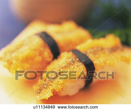 Stock Photo - Komochi Konbu, hand-shaped sushi. Fotosearch