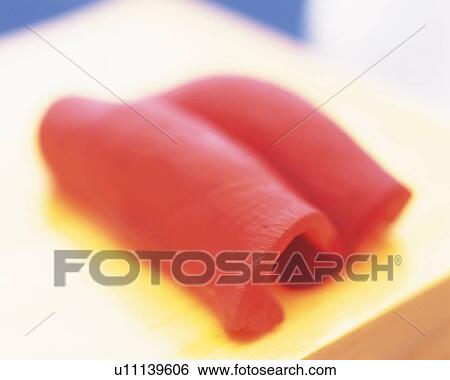 Maguro, hand-shaped sushi View Large Photo Image Stock Photograph - Maguro, hand-shaped sushi. Fotosearch