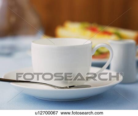 Stock Photo - Brend Coffee and Sandwich, Full Frame, Differential Focus, Front View,. Fotosearch