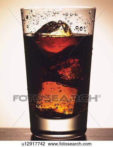 Stock Image - Close Up Image of Carbonated Drink, Close Up, Front View. Fotosearch