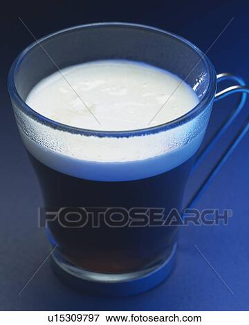 Stock Photo - Close Up Image of Irish Coffee, High Angle View, Close Up. Fotosearch