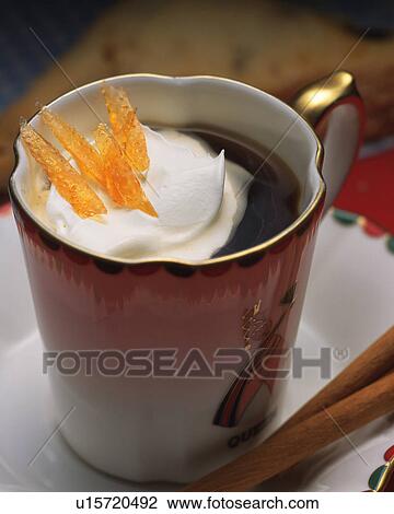 Coffee with Cream and Orange Peel and Cinnamon Stick, Full Frame, Differential Focus View Large Photo Image Stock Image - Coffee with Cream and Orange Peel and Cinnamon Stick, Full Frame, Differential Focus. Fotosearch