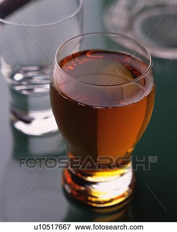 Stock Photo - Iced Oolong Tea, Full Frame, Differential Focus, High Angle View. Fotosearch
