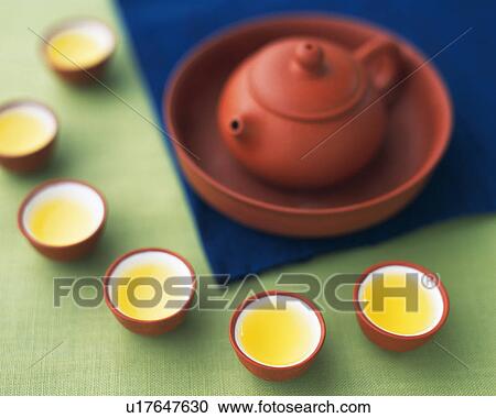 Stock Image - Oolong Tea, Full Frame, Differential Focus. Fotosearch