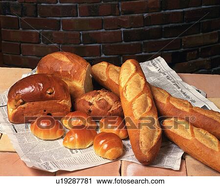 Stock Image - Bread, High Angle View. Fotosearch
