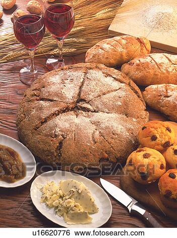 Bread, High Angle View View Large Photo Image Stock Photograph - Bread, High Angle View. Fotosearch