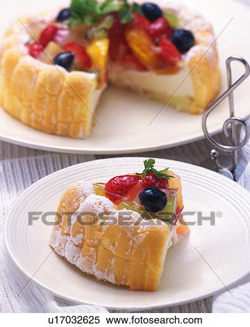 Stock Photography - Fruit Cake, High Angle View, Differential Focus. Fotosearch