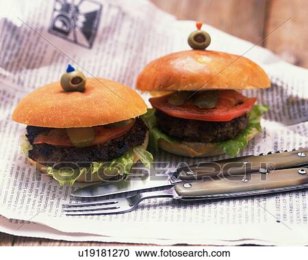 Hamburger, High Angle View, Differential Focus View Large Photo Image Stock Image - Hamburger, High Angle View, Differential Focus. Fotosearch