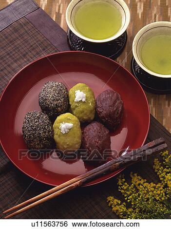 Ohagi, High Angle View View Large Photo Image Stock Photograph - Ohagi, High Angle View. Fotosearch