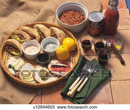 Outdoor Meal, High Angle View View Large Photo Image Stock Image - Outdoor Meal, High Angle View. Fotosearch