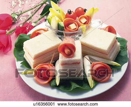Stock Image - Sandwich, High Angle View. Fotosearch