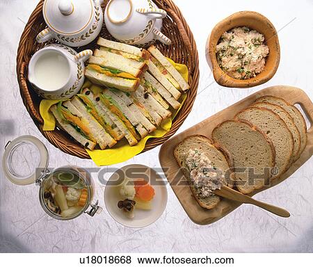 Sandwich, High Angle View View Large Photo Image Stock Photo - Sandwich, High Angle View. Fotosearch