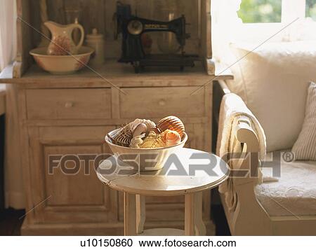 a Living Room With Several Wooden Furniture and a Bowl on the Table, High Angle View View Large Photo Image Stock Image - a Living Room With Several Wooden Furniture and a Bowl on the Table, High Angle View. Fotosearch