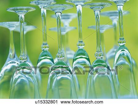 Stock Image - Empty Wineglasses. Fotosearch