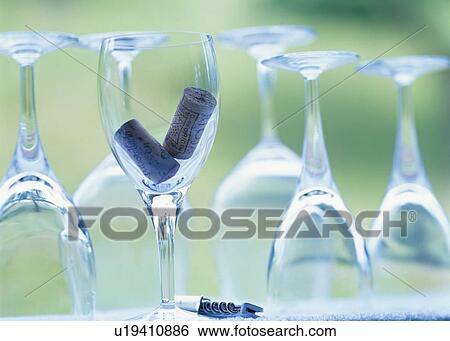 Stock Photograph - Empty Wineglasses. Fotosearch