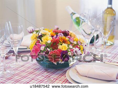 Table Setting View Large Photo Image Stock Image - Table Setting. Fotosearch